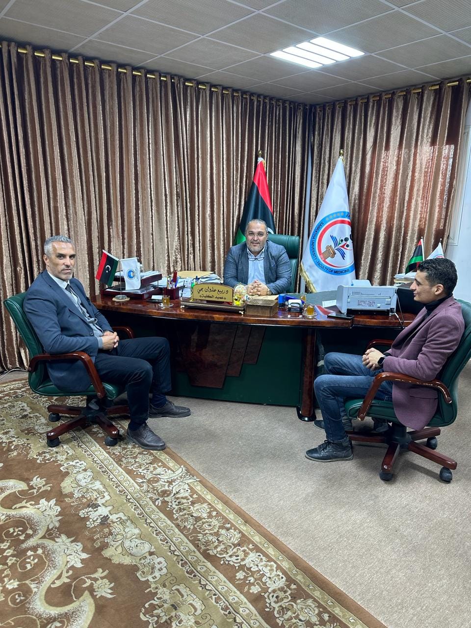 زيارة فريق من كلية الأداب والتربية لكلية الطب صبراتة يوم الإربعاء الموافق 6 مارس2024م